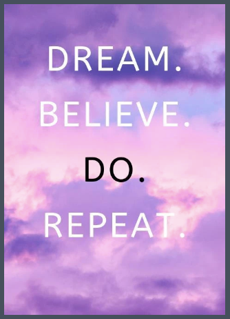 71. Dream Believe Do Repeat. Card. B40 - Premium Cards from Choices - Just $2.95! Shop now at Choices Books & Gifts