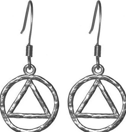 ASE04. AA Earrings. Sterling Silver. - Premium Jewelry from 12 Step Gold by Jonathan Friedman - Just $30! Shop now at Choices Books & Gifts