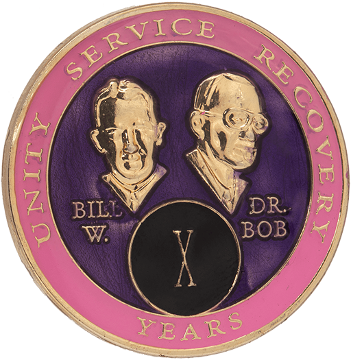 #B02. Bill & Bob Pink Medallion (1-55) - Premium Medallions from Choices - Just $13.95! Shop now at Choices Books & Gifts
