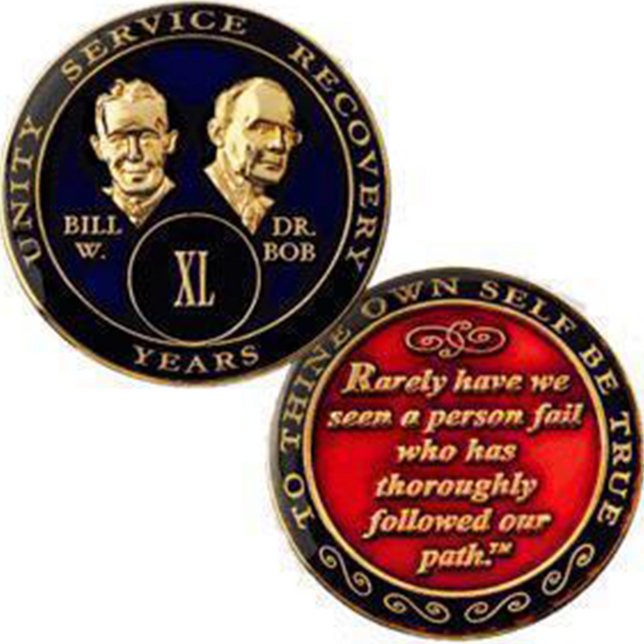 #B04. Bill & Bob Blue Medallion (1-55) - Premium Medallions from Choices - Just $13.95! Shop now at Choices Books & Gifts