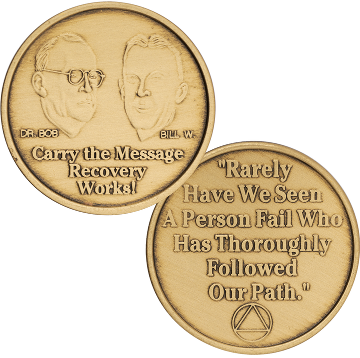 C15a. Carry the Message, Bill & Bob Bronze Coin.  BRM100