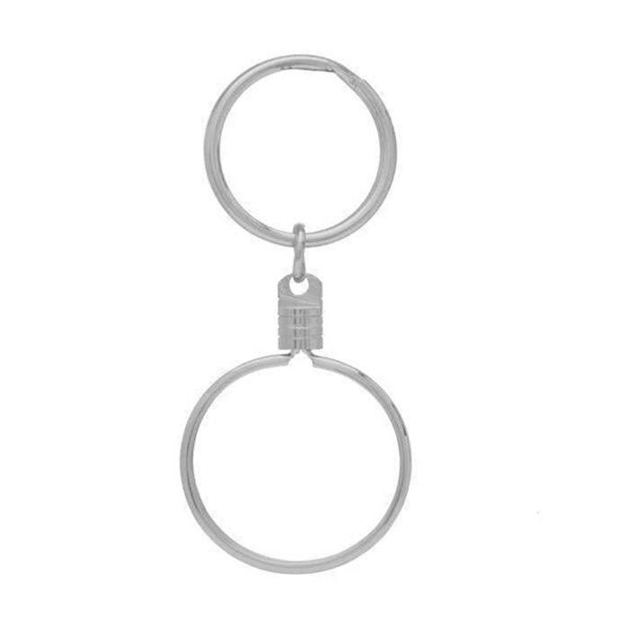 G042. Medallion Holder Key Chain GOLD or SILVER