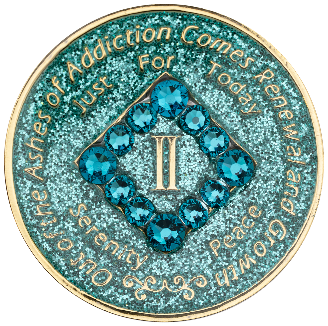#N30. NA Glitter Turquoise w Turq (1-45)