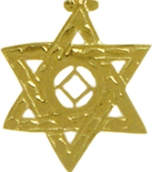 N33. NA Jewish Star of David, Medium Size, Pendant 14KT Gold. - Premium Jewelry from 12 Step Gold by Jonathan Friedman - Just $100! Shop now at Choices Books & Gifts
