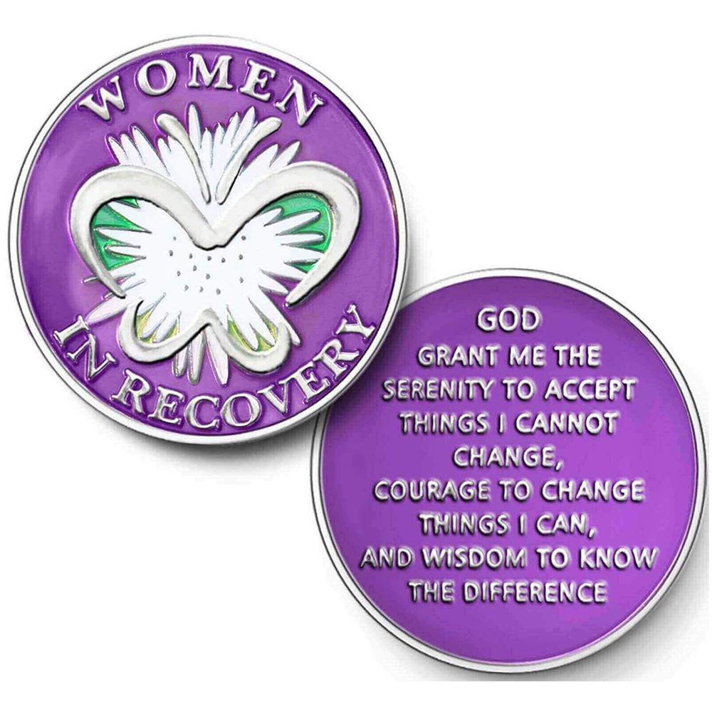 #Z16. Women in Recovery Medallion - Purple - Premium Medallions from Recovery Accents - Just $13.95! Shop now at Choices Books & Gifts
