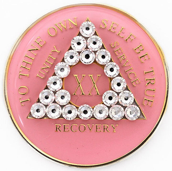 #a29. AA Pink Medallions w AB Crystals (1-50) - Premium Medallions from Choices - Just $21.95! Shop now at Choices Books & Gifts