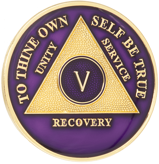 #a51. AA Purple Gold PU Medallion (1-50) - Premium Medallions from Choices - Just $13.95! Shop now at Choices Books & Gifts