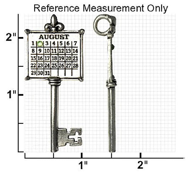 AG54. "Your Special Day" Key Calendar Necklace with a Colored Crystal (Ball chain included) - Premium Jewelry from Daniella Darren Park - Just $44.99! Shop now at Choices Books & Gifts