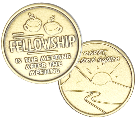 C47. Fellowship is Meeting, Bronze. BRM141 - Premium Medallions from Wendells - Just $2.50! Shop now at Choices Books & Gifts