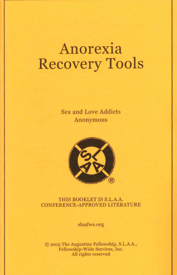 SLAA: Anorexia Recovery Tools - Premium Books from U.S. GAMES SYSTEMS, INC - Just $8! Shop now at Choices Books & Gifts