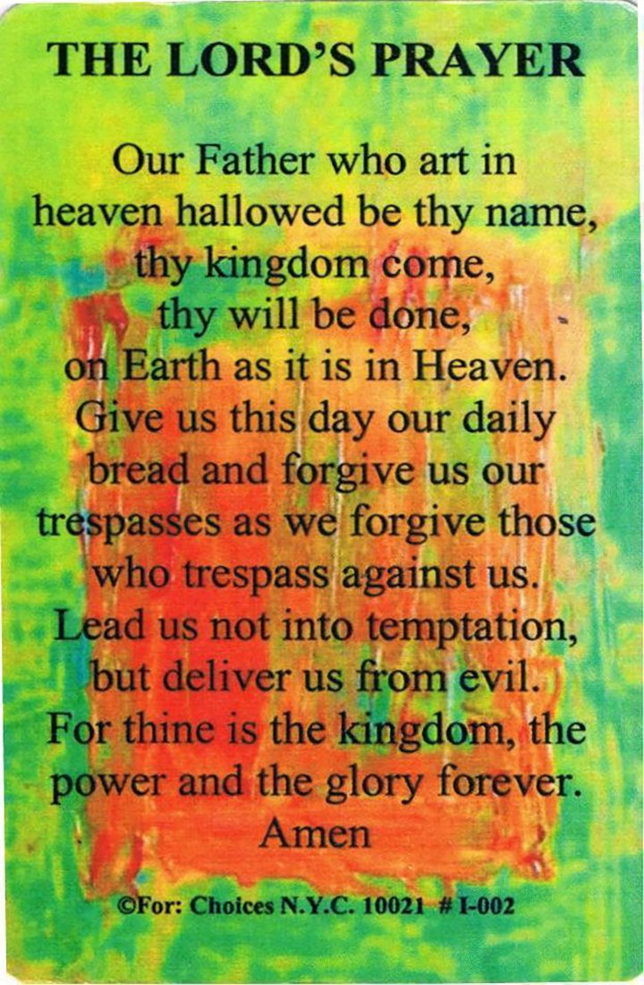 Wallet card: Lord's Prayer - Premium Gifts from Love Unlimited - Just $1.25! Shop now at Choices Books & Gifts