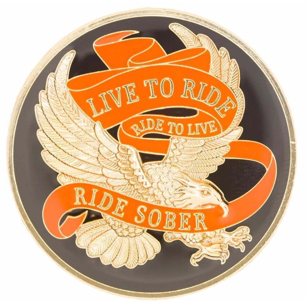 #Z10. Live To Ride Recovery Medallion - Premium Medallions from Choices - Just $13.95! Shop now at Choices Books & Gifts