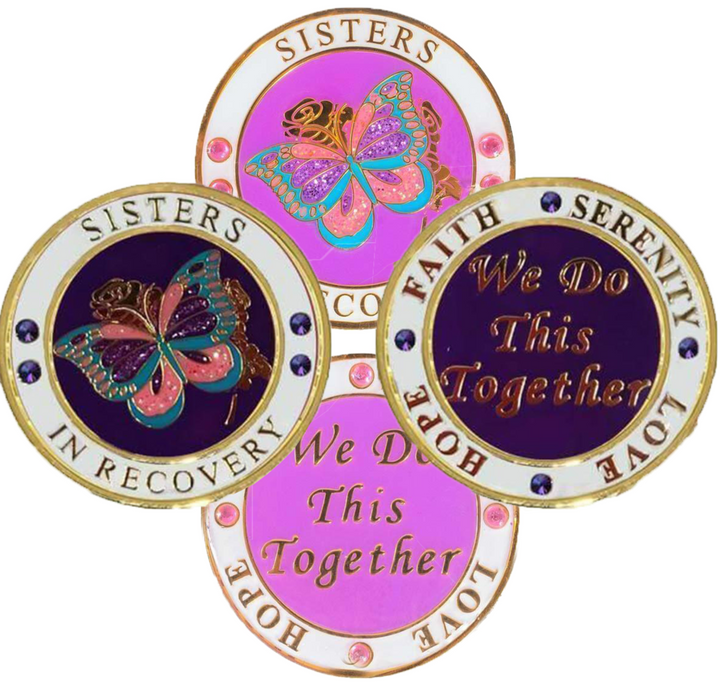 #Z12. Sisters In Recovery Medallion - Premium Medallions from Choices - Just $13.95! Shop now at Choices Books & Gifts