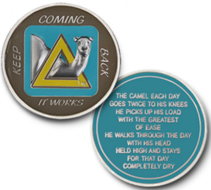 #Z51. Sober Camel Medallion - Turquoise - Premium Medallions from Recovery Accents - Just $13.95! Shop now at Choices Books & Gifts