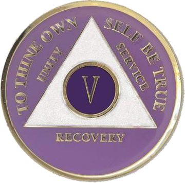 #a41. AA Medallion Lavender Coin (1-50) - Premium Medallions from Choices - Just $13.95! Shop now at Choices Books & Gifts