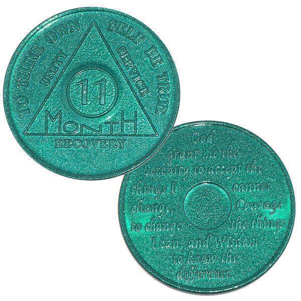 #aa121.  AA Aluminum Recovery Coins (24 hrs, 1-11 months) - Premium Medallions from Choices - Just $1! Shop now at Choices Books & Gifts