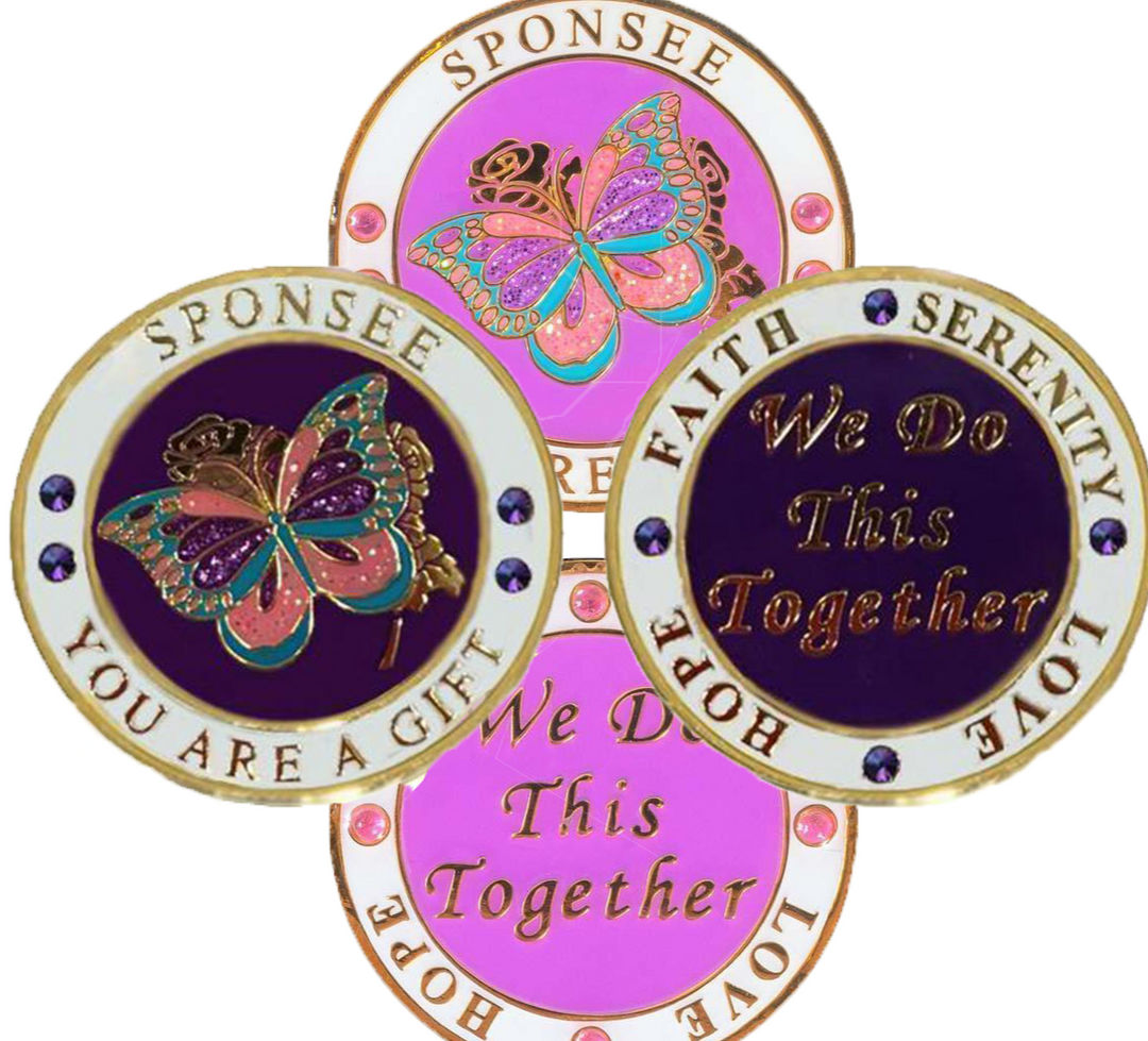 Sponsor & Sponsee Coins for AA & NA Anniversaries