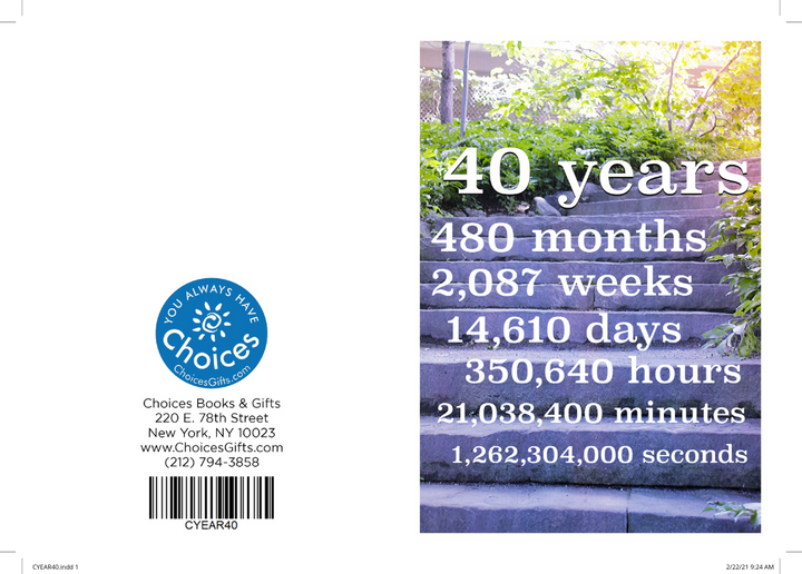 01. C-Year Countdown Card (1-65 Years)