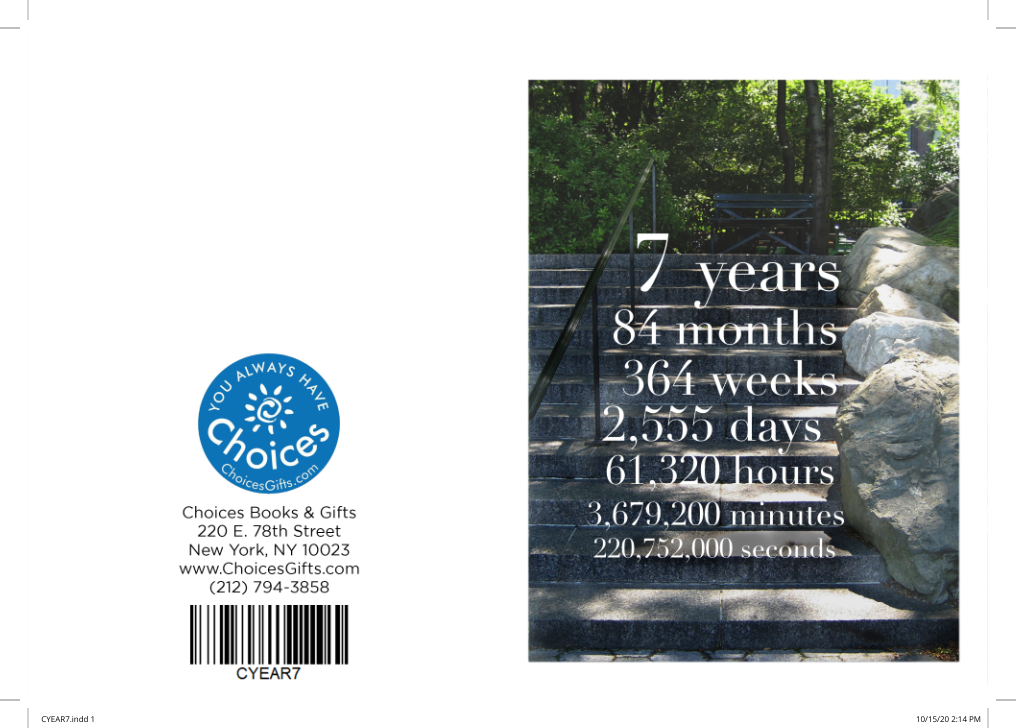 01. C-Year Countdown Card (1-65 Years)