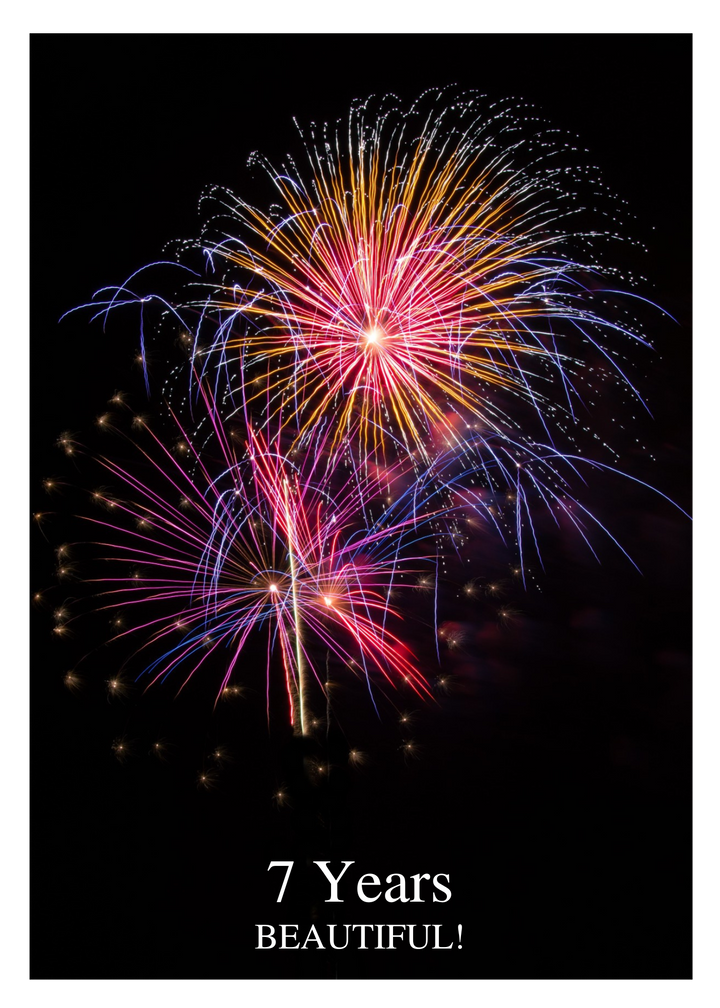 05. Fireworks Countdown Card (Days, 1-50 Years)