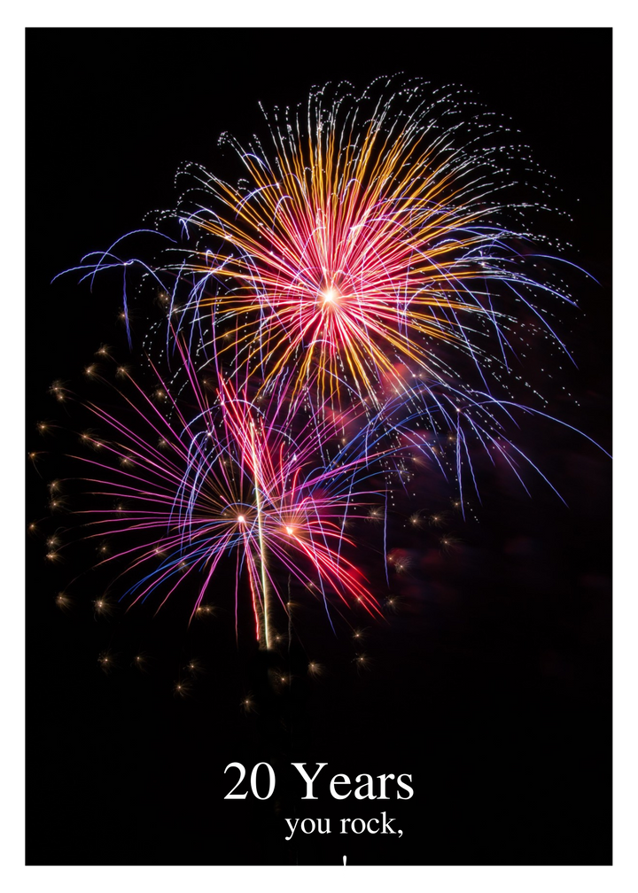 05. Fireworks Countdown Card (Days, 1-50 Years)