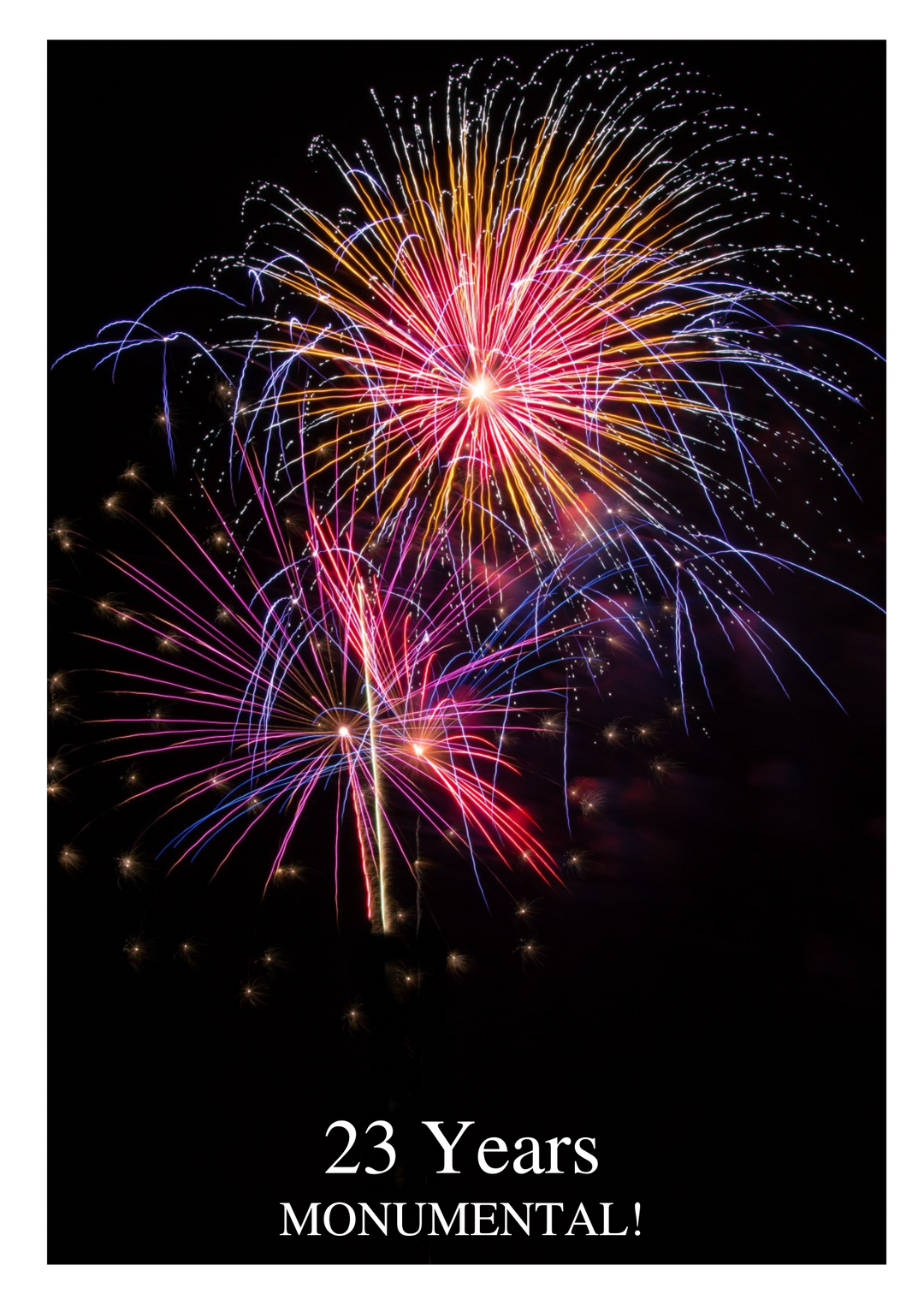 05. Fireworks Countdown Card (Days, 1-50 Years)