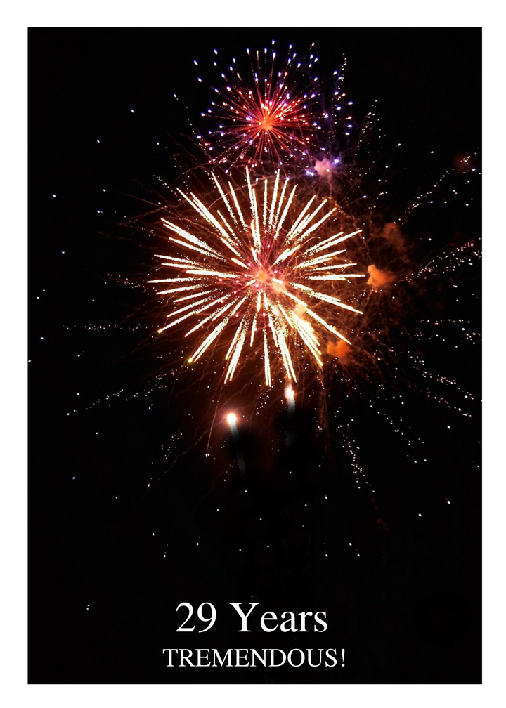 05. Fireworks Countdown Card (Days, 1-50 Years)