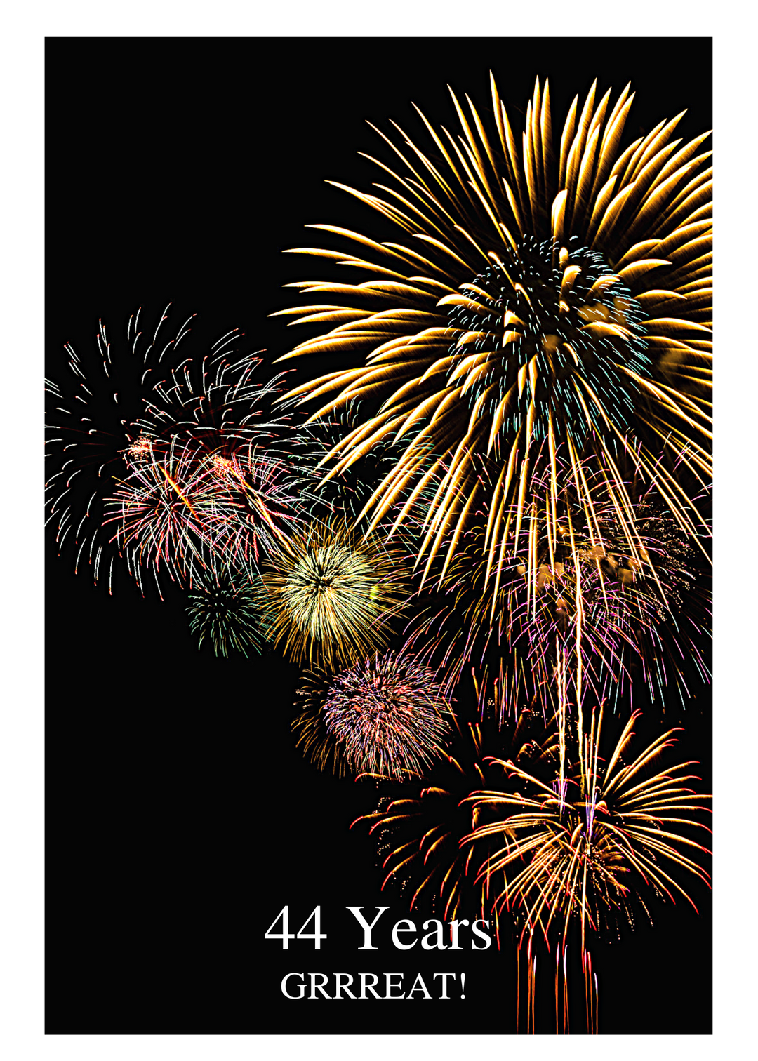 05. Fireworks Countdown Card (Days, 1-50 Years)