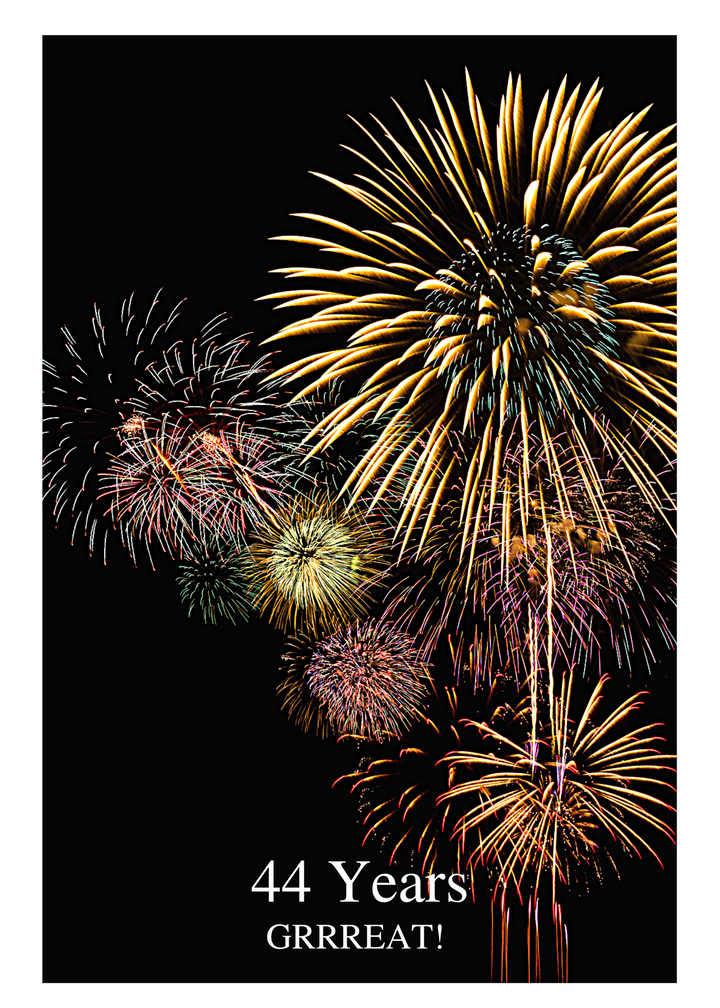 05. Fireworks Countdown Card (Days, 1-50 Years)
