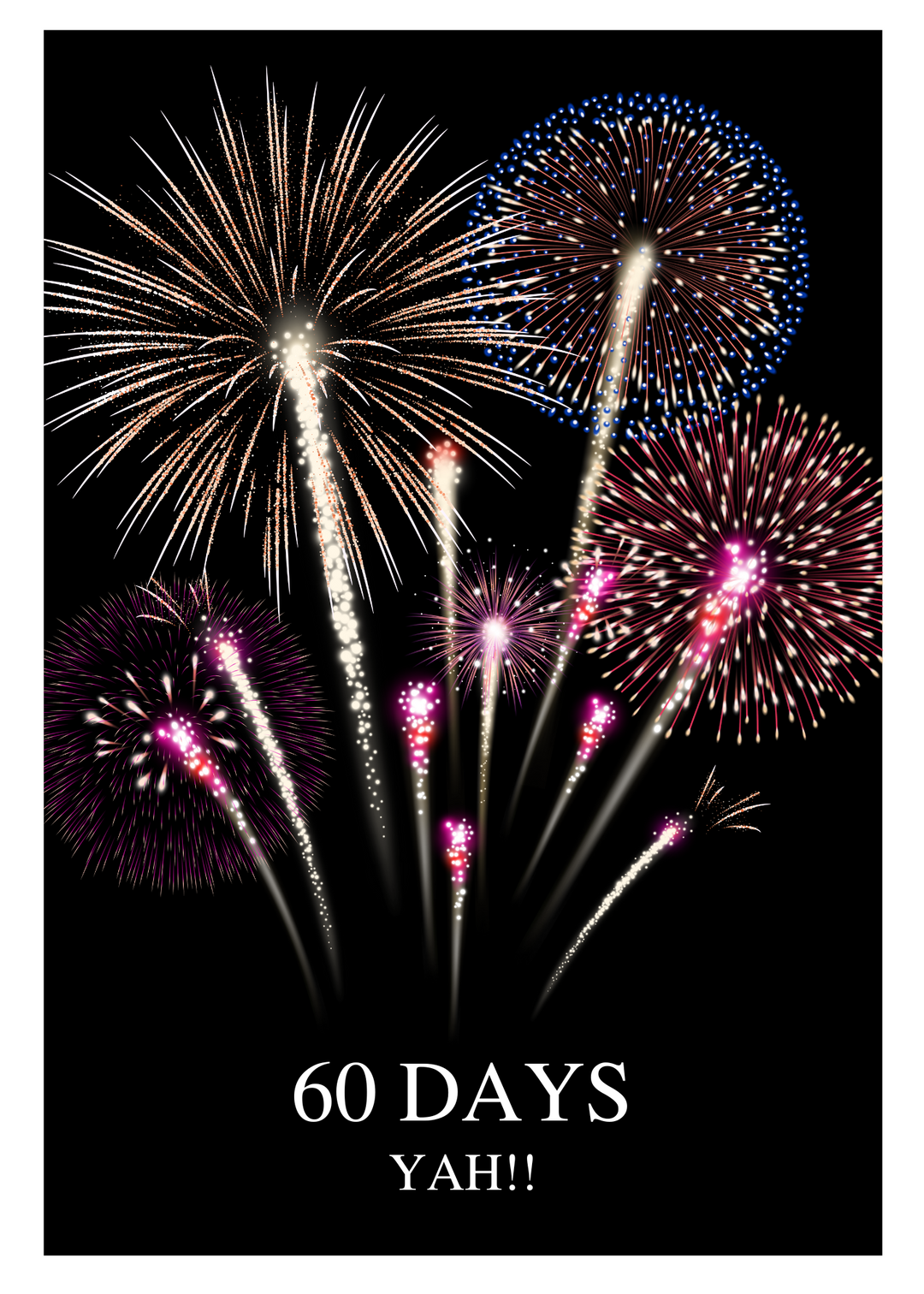 05. Fireworks Countdown Card (Days, 1-50 Years)