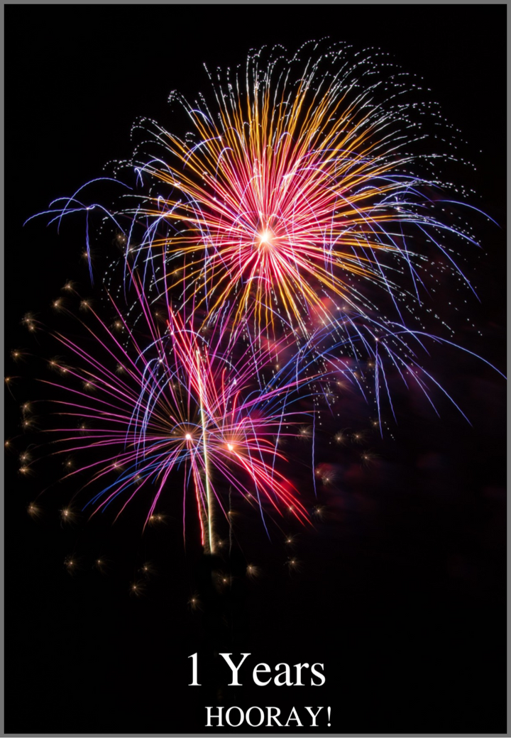 05. Fireworks Countdown Card (Days, 1-50 Years)