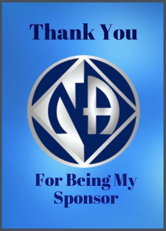 13. NA Sponsor, Thank You Card. B5 - Choices Books & Gifts