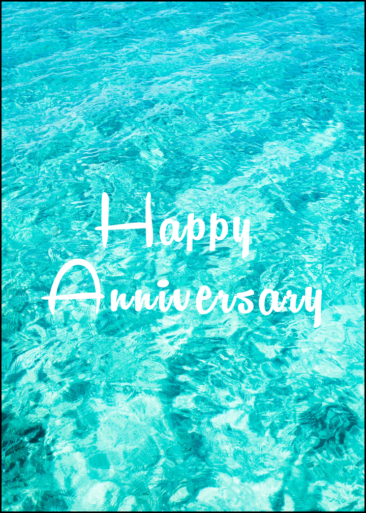 19. Happy Anniversary Water Card. B19