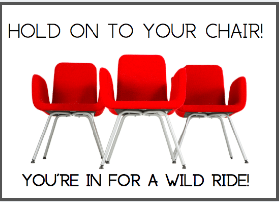 37. Hold On To Your Chair Card. C14 - Choices Books & Gifts