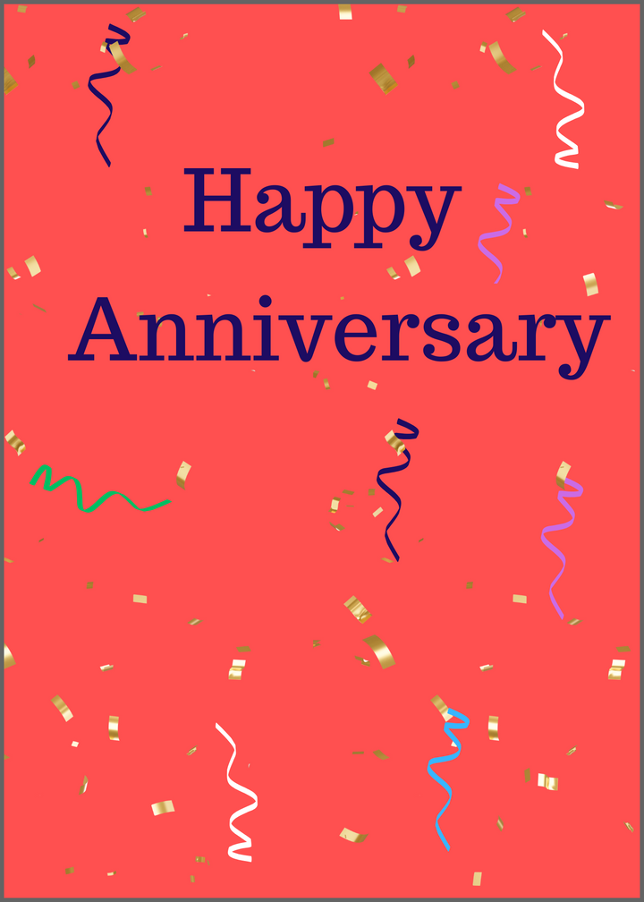 45. Happy Anniversary. Red. B20