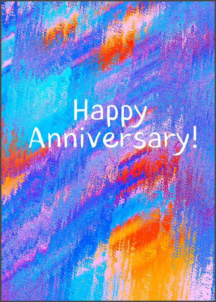 49. Happy Anniversary, Paint Card. B21