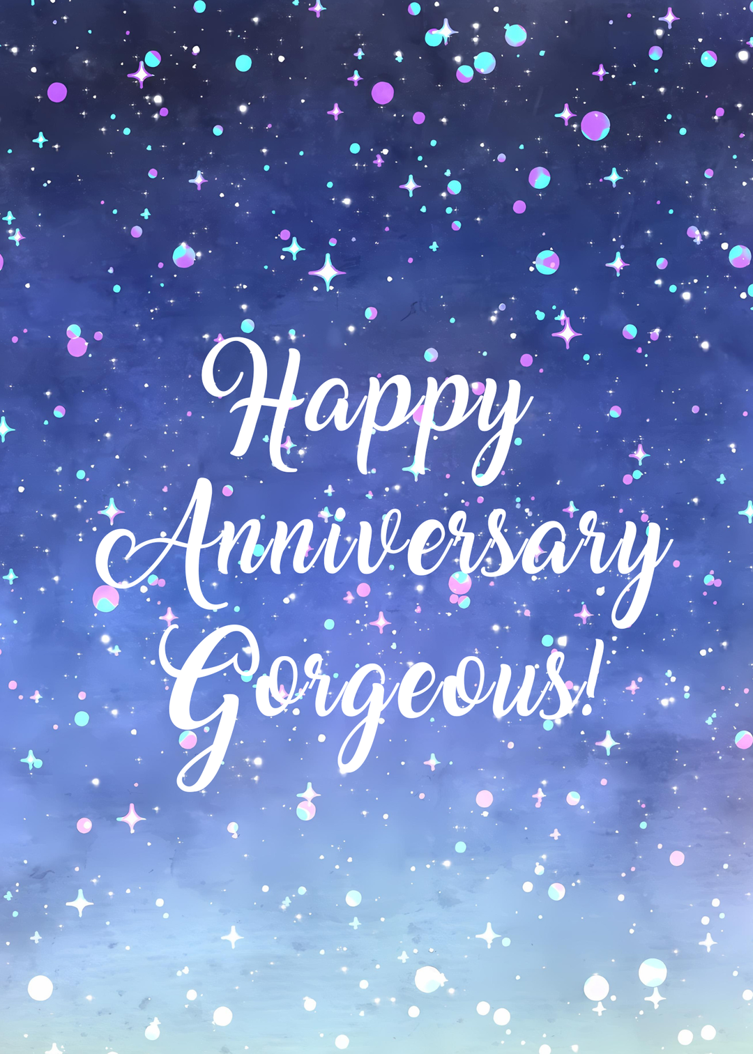 50. Happy Anniversary Gorgeous! Card. B20, CBG08