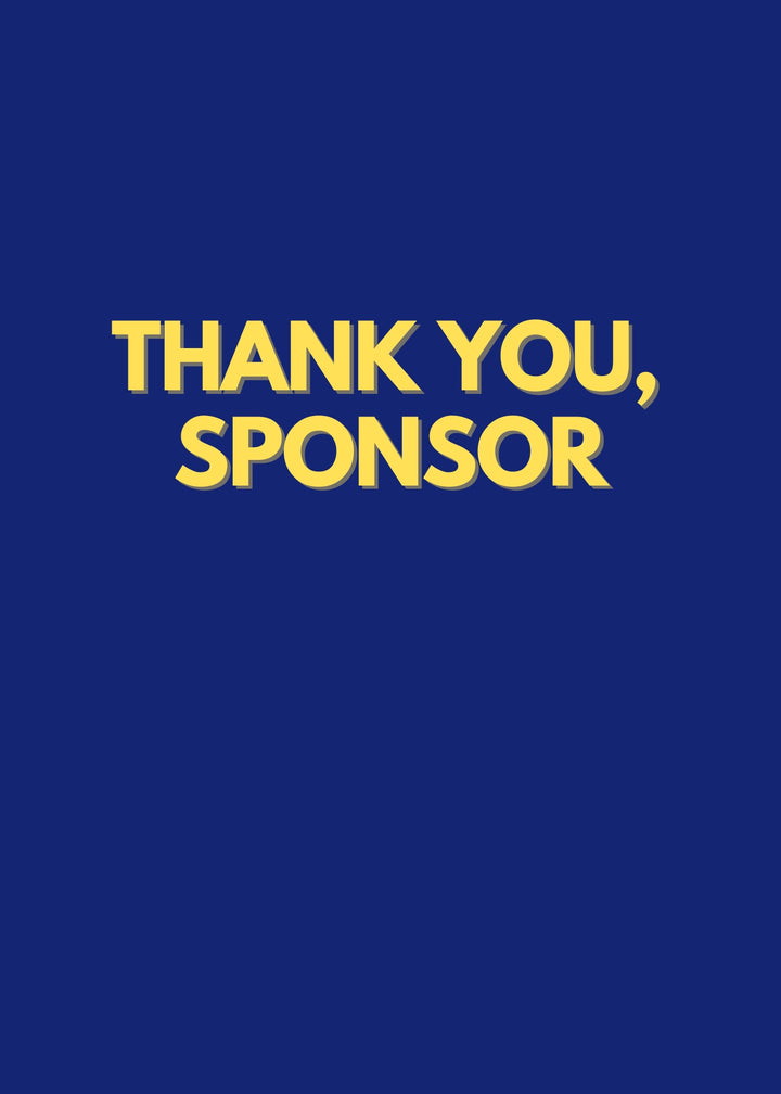 52A. Thank You Sponsor, Navy Yellow. B02