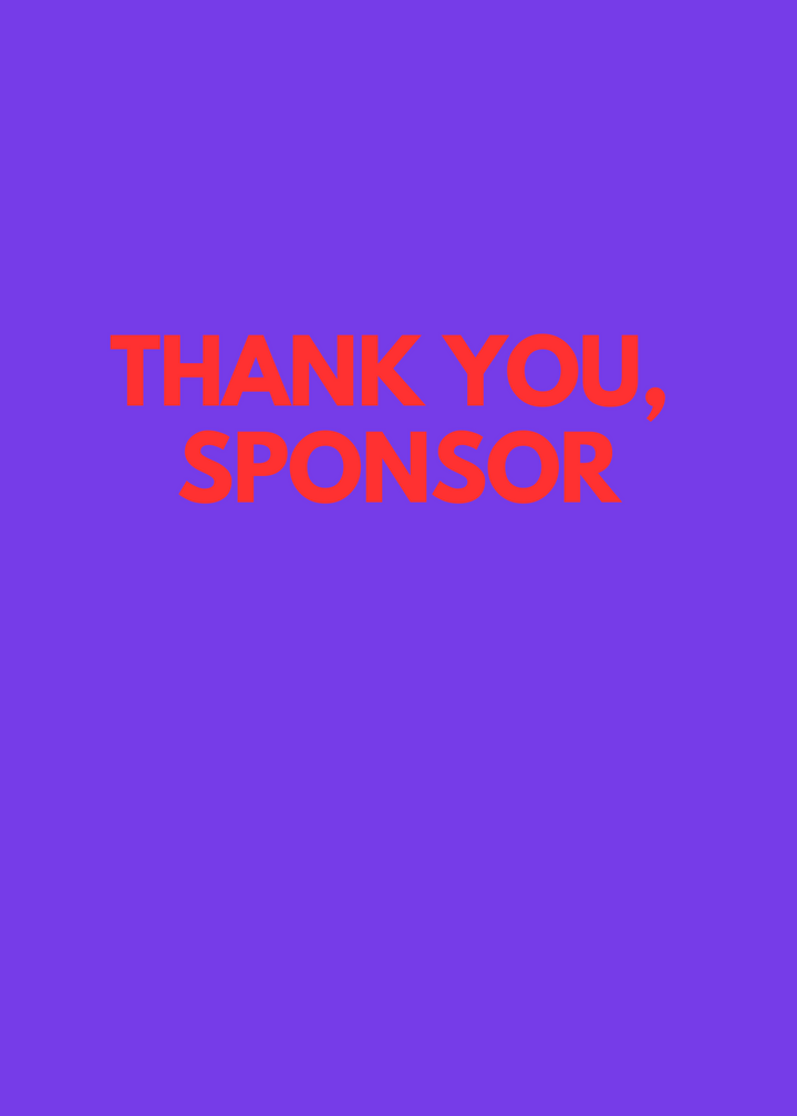52a. Thank You Sponsor, Purple/Red.  B02