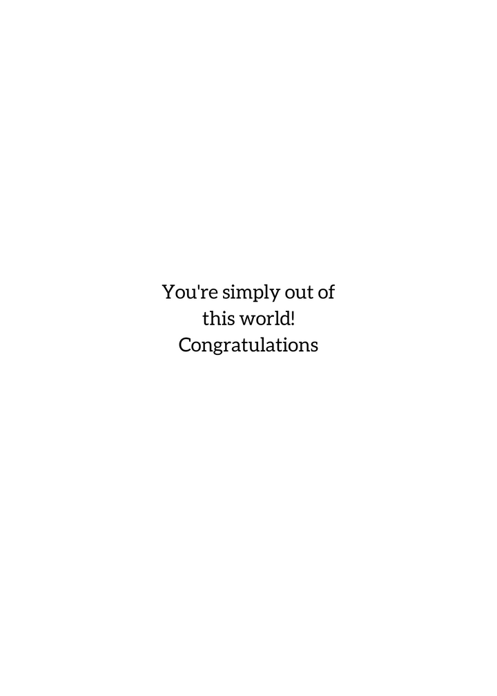 59. Congrats Human, Alien Card. D12
