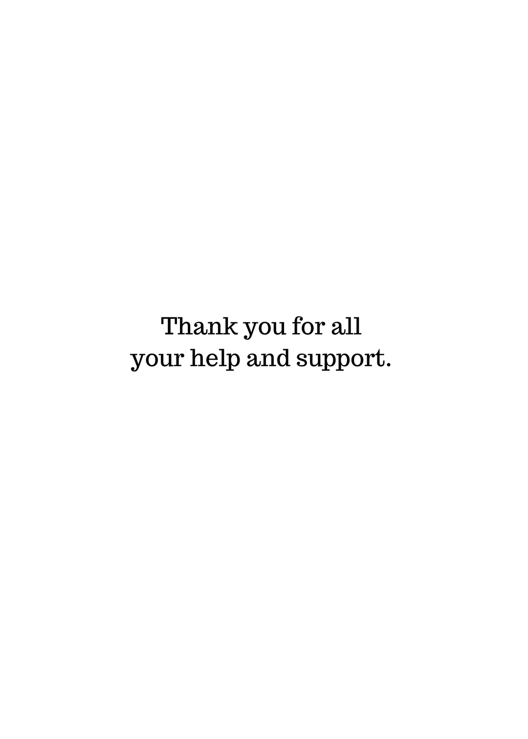 62. NA Sponsor, Thank You Card. B05