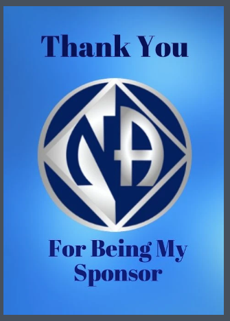 65. NA Sponsor, Thank You Card. B05 - Choices Books & Gifts