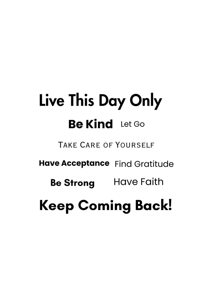 69. NA: Just For Today Card, Purple. B41