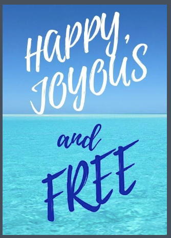 73. Happy Joyous, Free. Ocean Card. B45 - Choices Books & Gifts