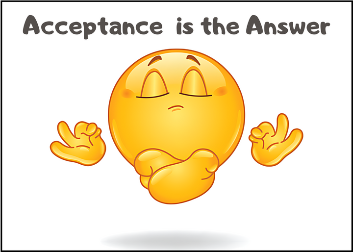 84. Acceptance Is The Answer Emoji Card. D15