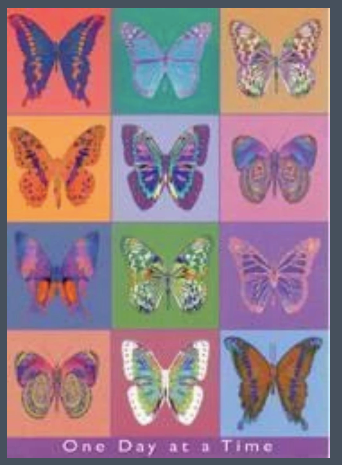 92. One Day at a Time, Butterflies Card. B47 - Premium Cards from Hazelden - Just $2.95! Shop now at Choices Books & Gifts