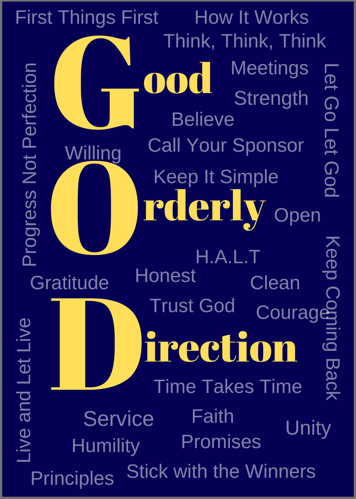 96. G.O.D. Good Orderly Direction Card. B48.