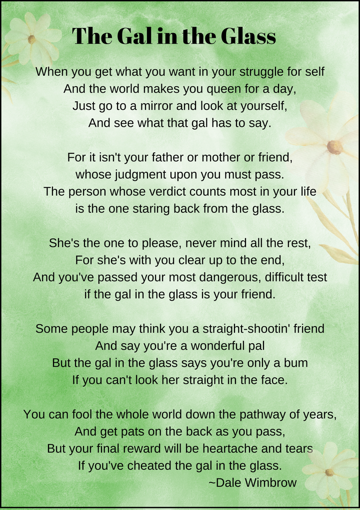 98. Gal in the Glass. C16