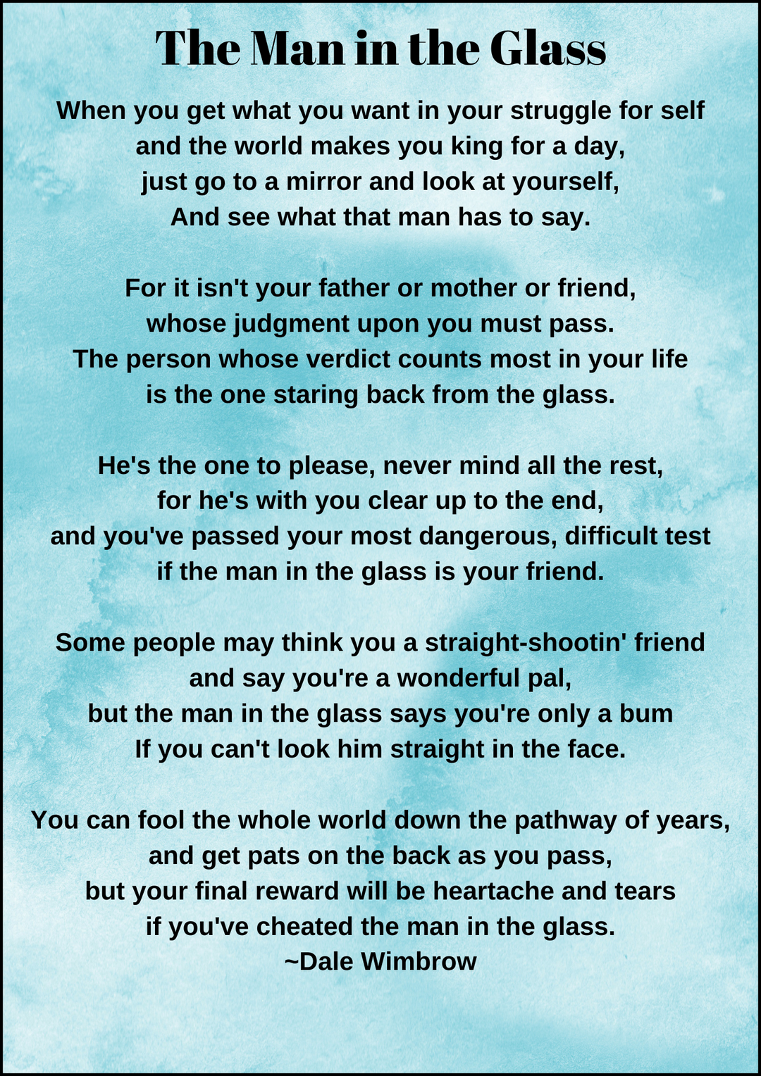 Man in the Glass. C16 - Choices Books & Gifts