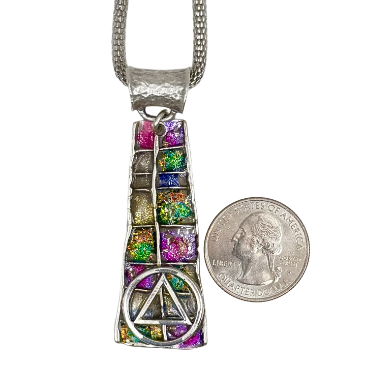 A01.  "Magic Colors" Silver Plated Necklace
